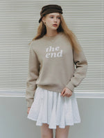 Minimal Letter Jacquard Knit Sweater