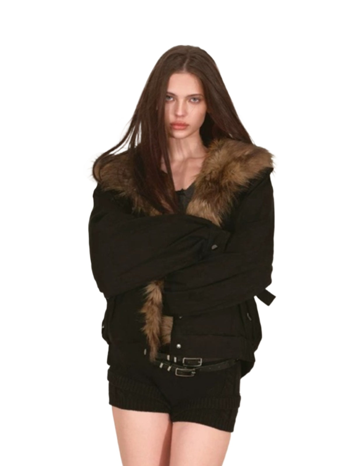 Faux Fur Trimmed Down Jacket