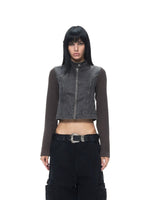 Vintage Stand Collar Utility Jacket