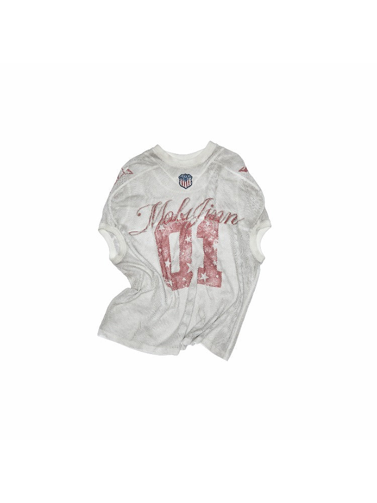 Retro Mesh Rugby V-Neck Jersey