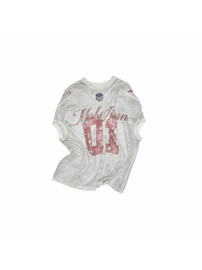 Retro Mesh Rugby V-Neck Jersey