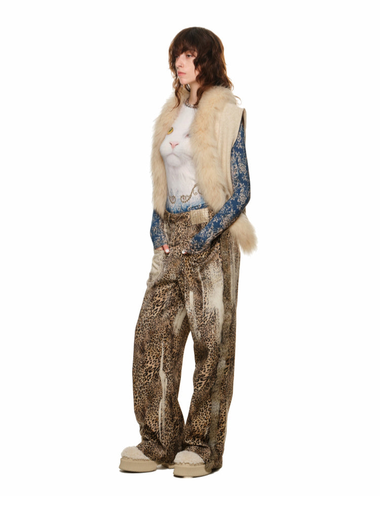 Raccoon Fur Knit Vest Outerwear