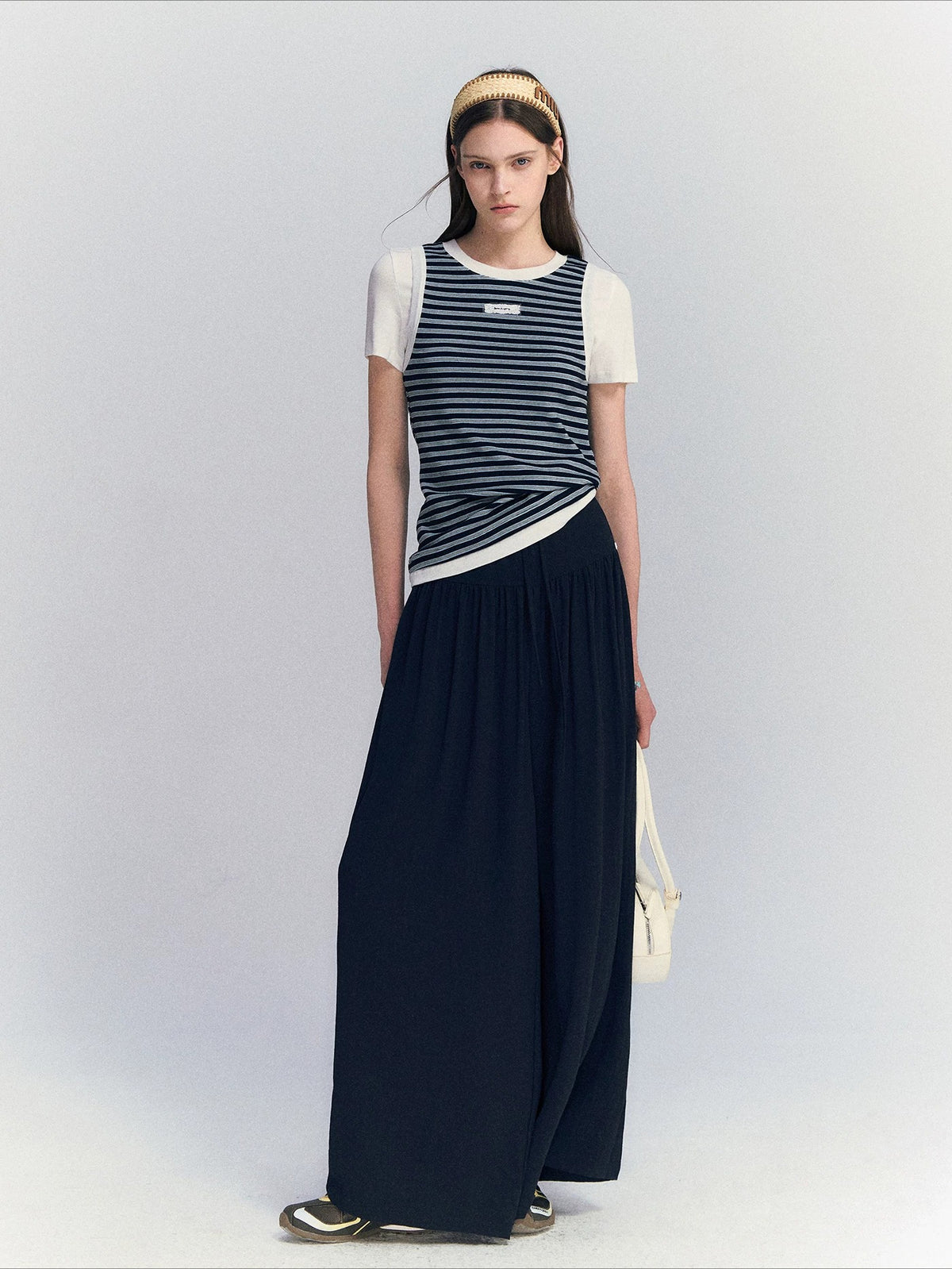 Linen Blend Wide Pants