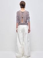 White Cotton Low Waist Wide Leg Jeans
