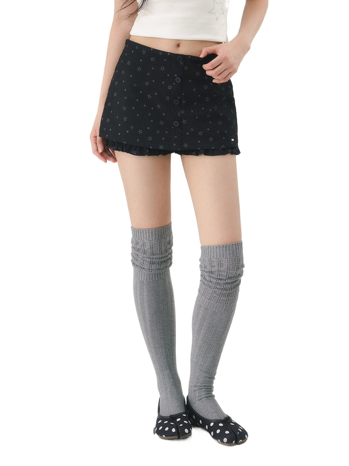 Star Ruffle Mini Skirt