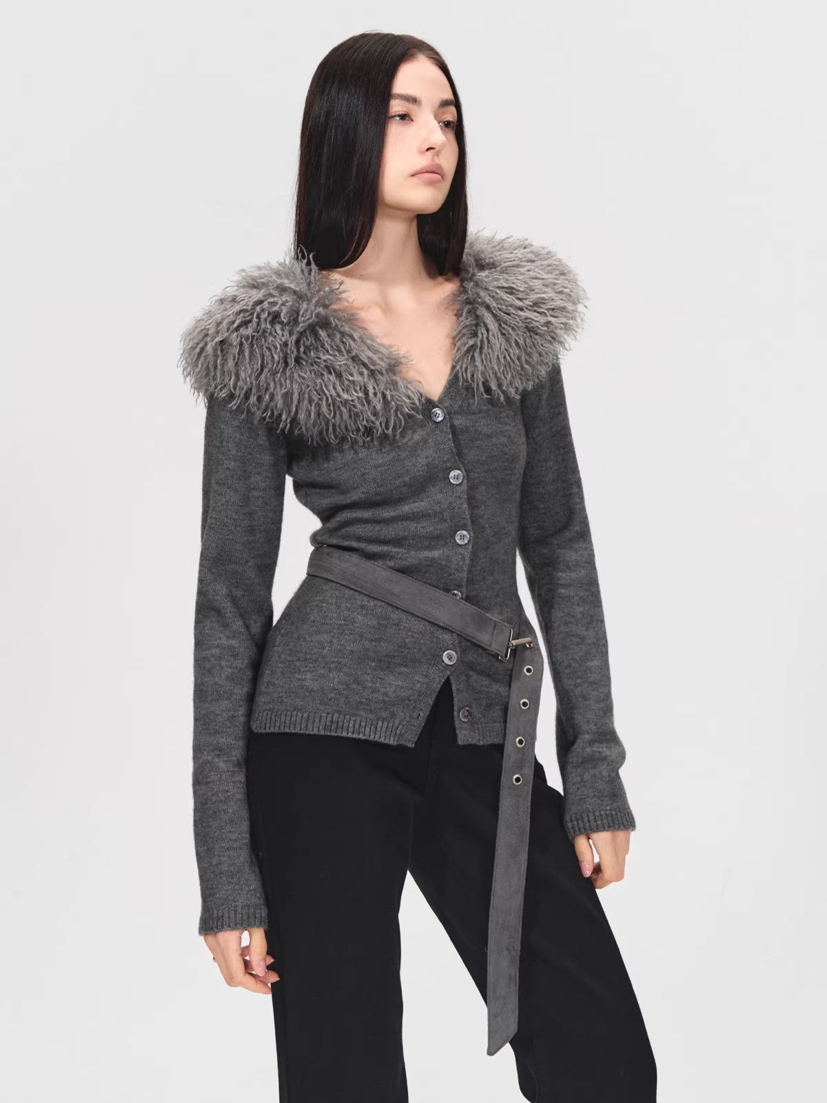 Black Mid-Rise Flare Denim Pants