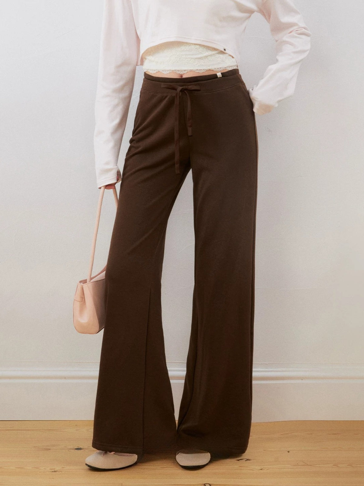 Off-Shoulder Cropped Sweatshirt Set