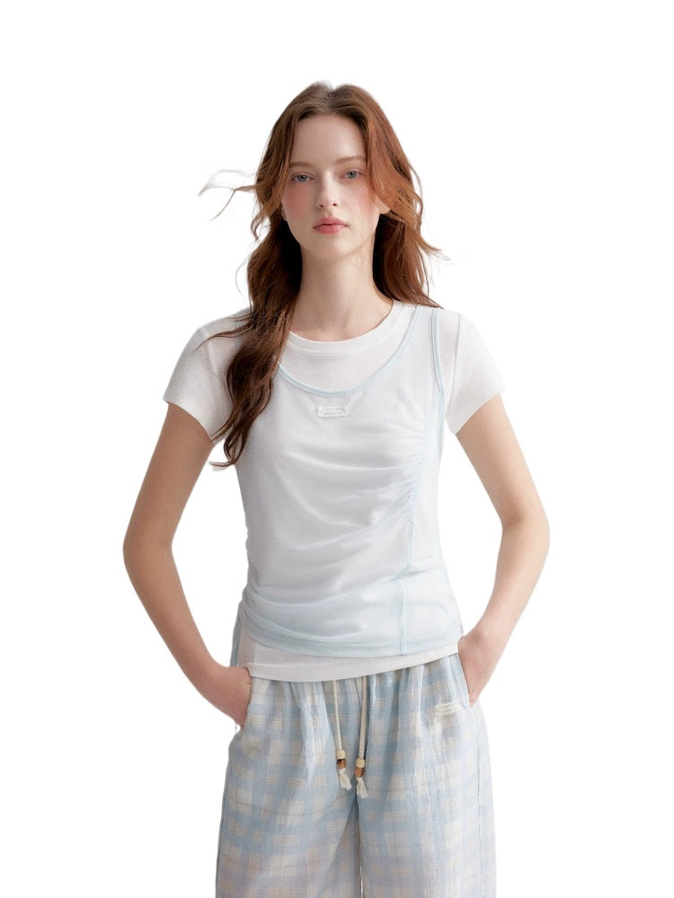Layered Drawstring Tee