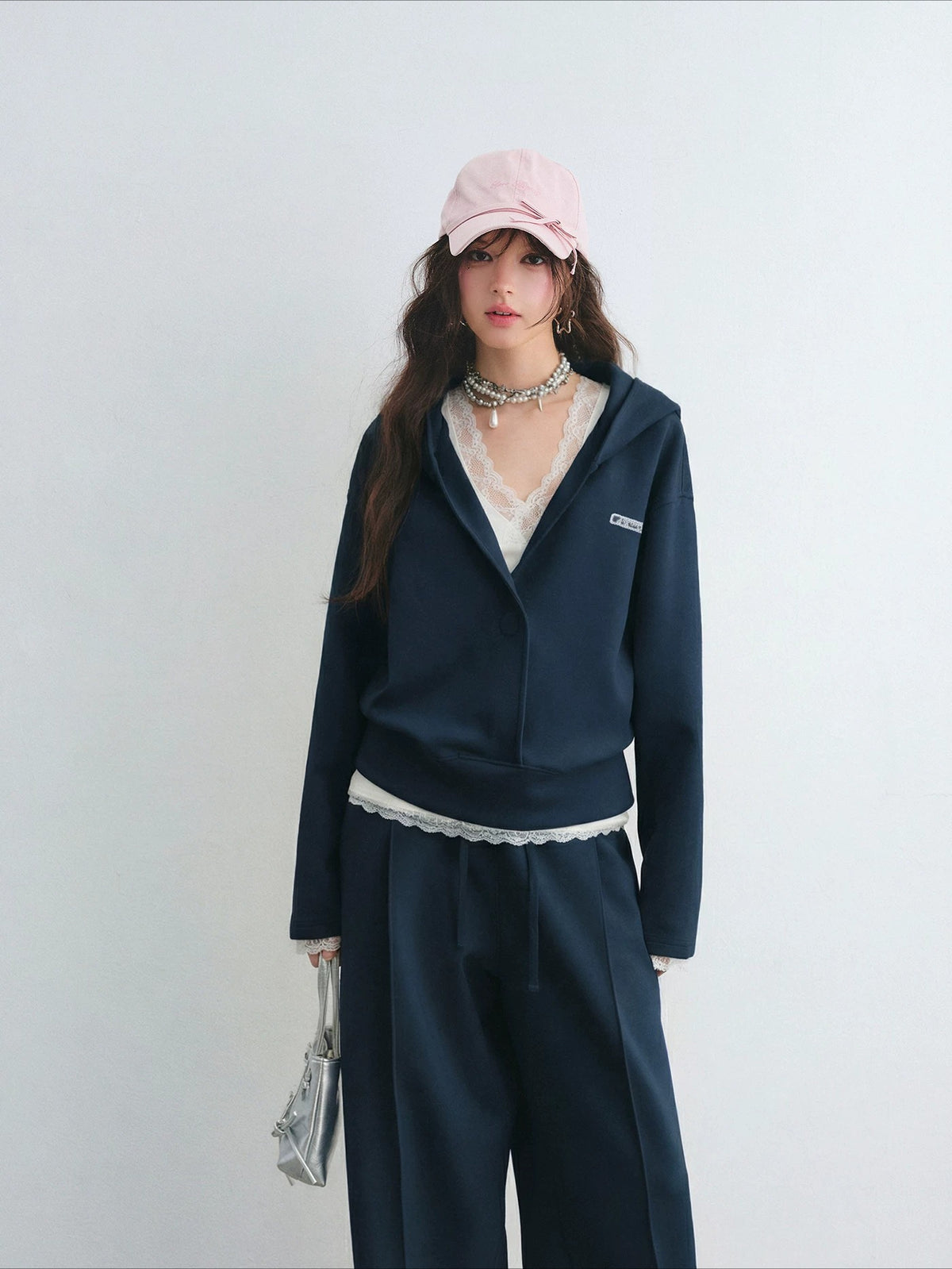 Lace Cami Hoodie &amp; Pants Set