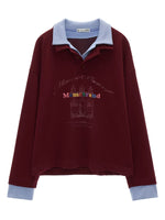 Polo Collar Oversized Sweatshirt