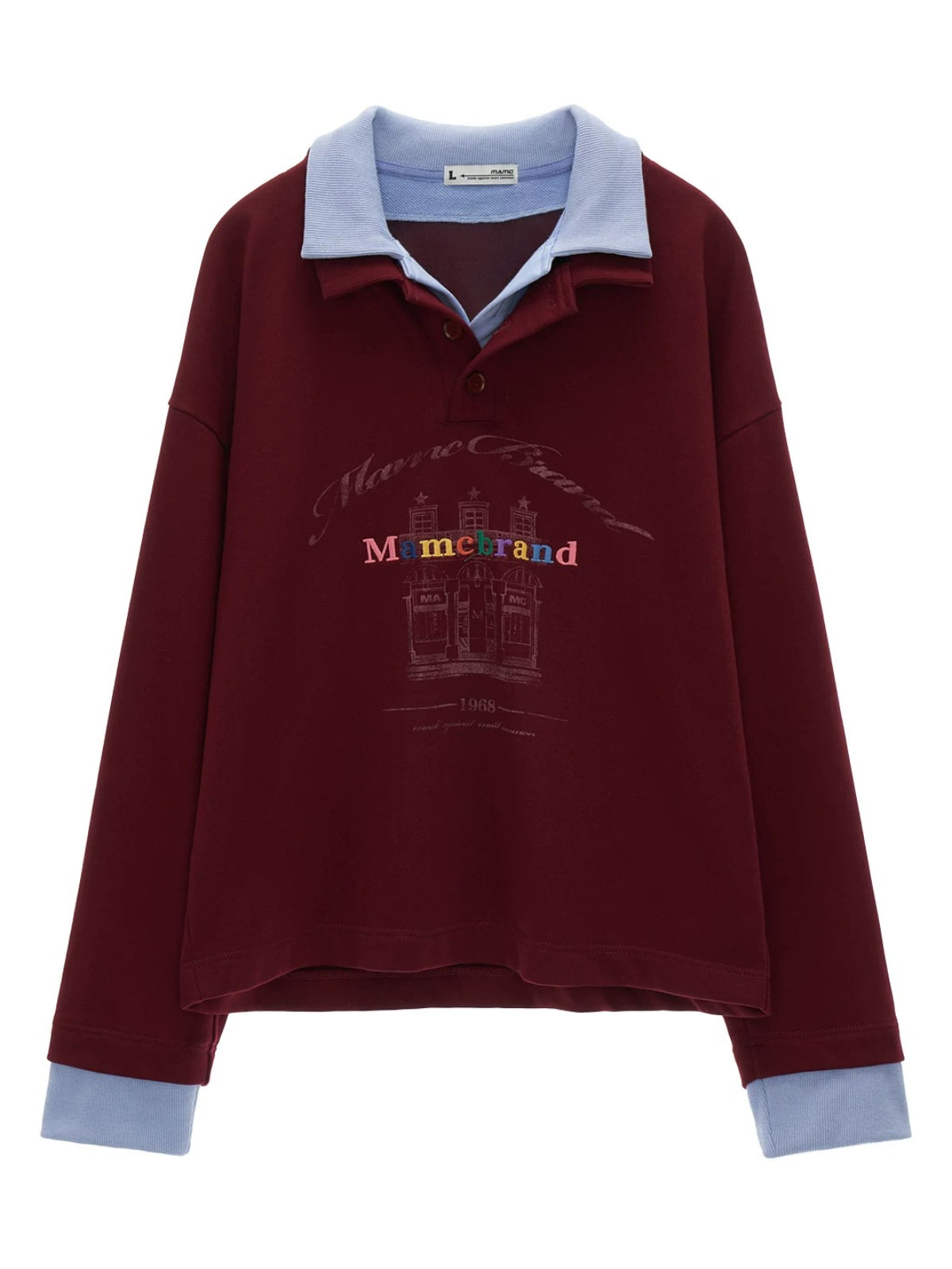 Polo Collar Oversized Sweatshirt