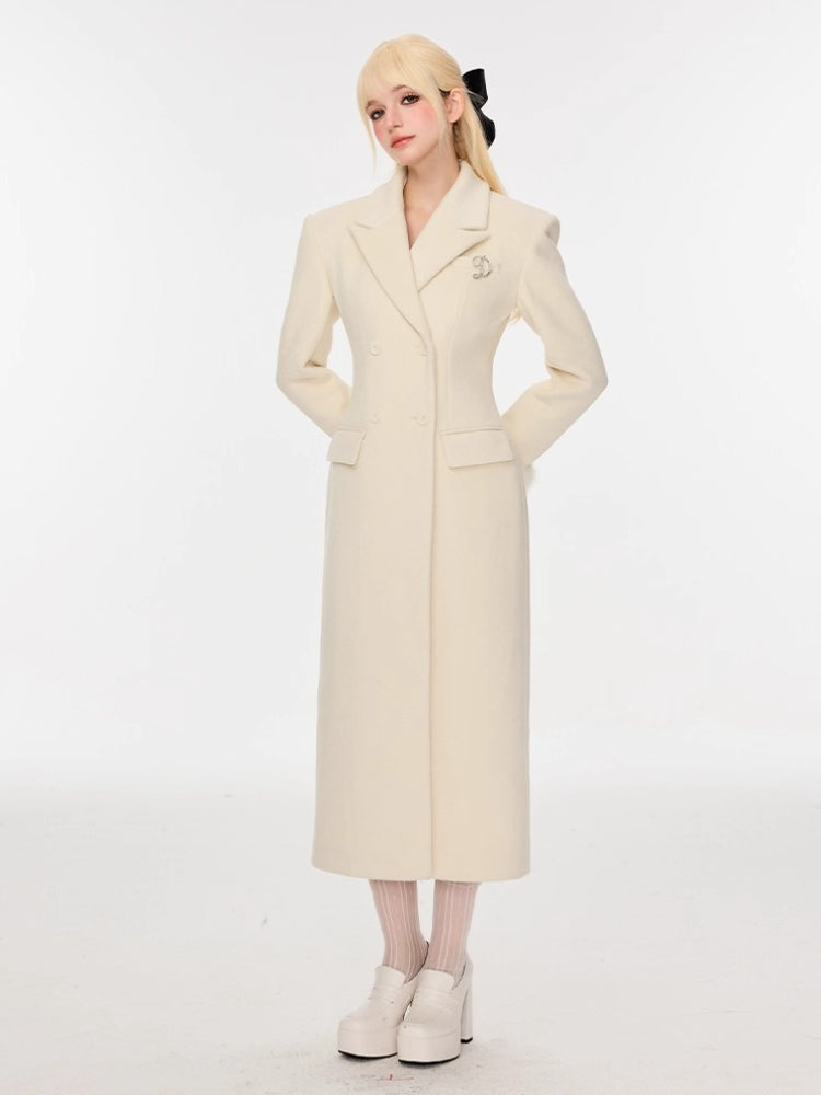 Wool-Blend Hourglass Double-Faced Coat