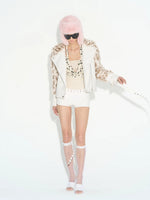 Patchwork Faux Fur Coat
