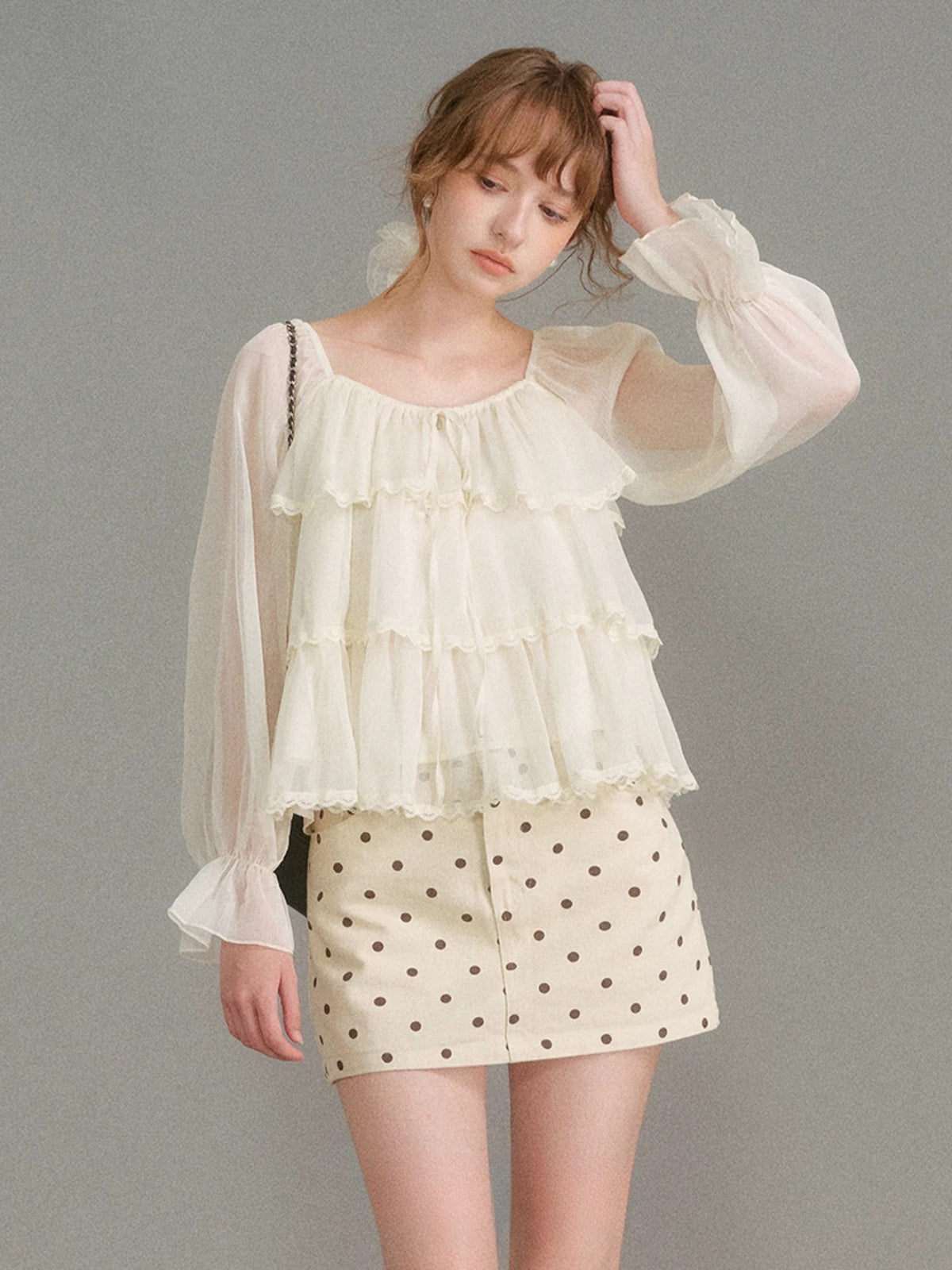 Chiffon Ruffle Blouse