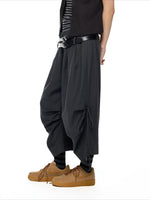Drawstring Pleated Culottes