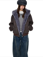 Faux Suede Cat Ear Jacket