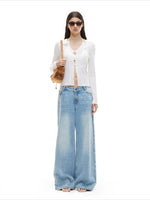 Faro Knit Sheer Tie Top