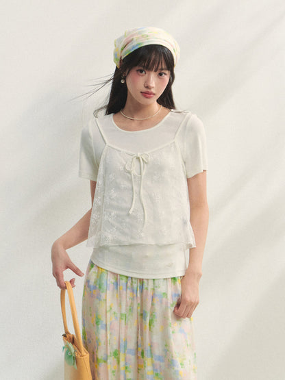 Lace Mesh Sling T-shirt