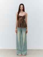 Ruffle Acetate Cami Top