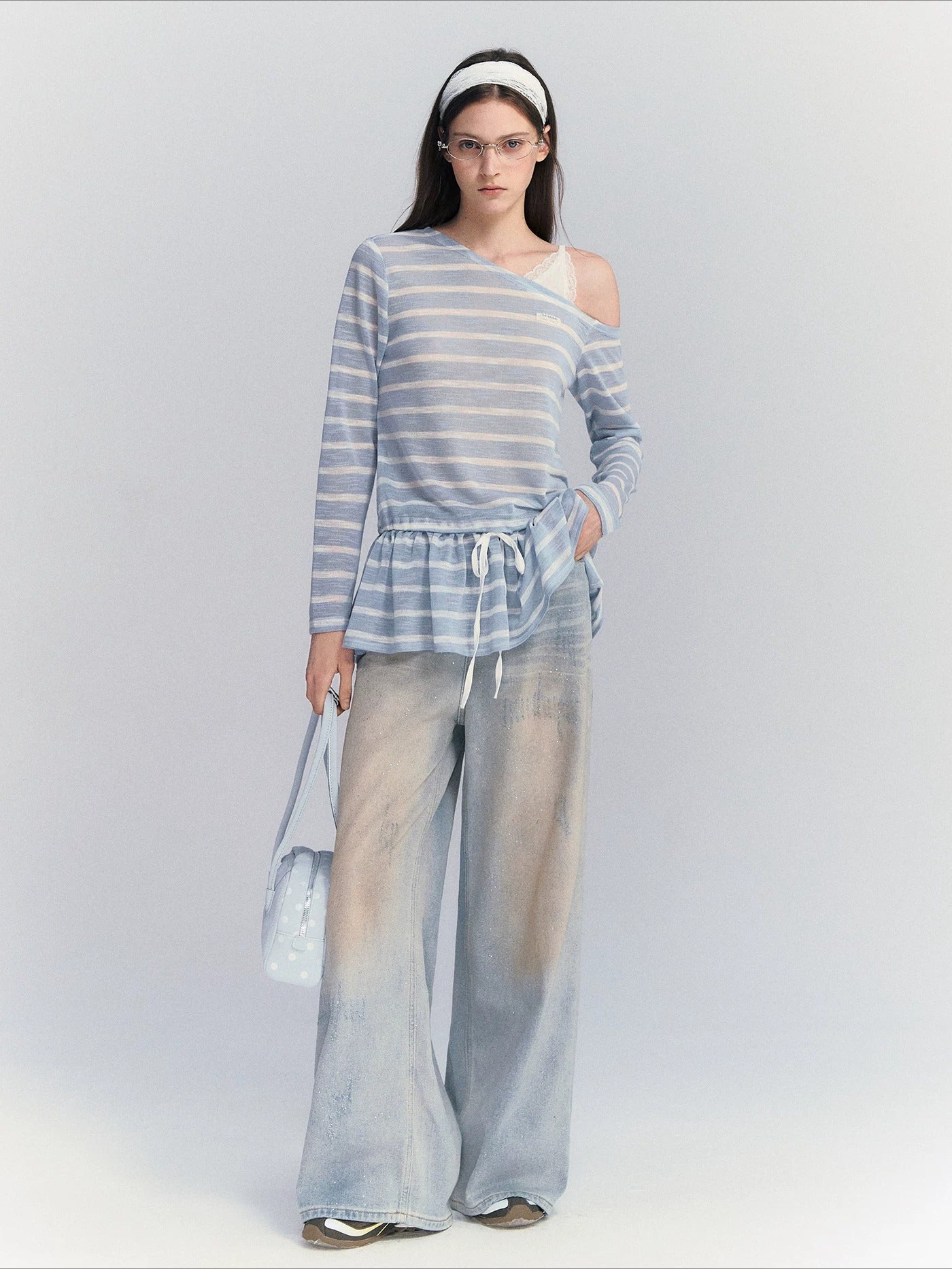 Shimmer Wide Leg Jeans