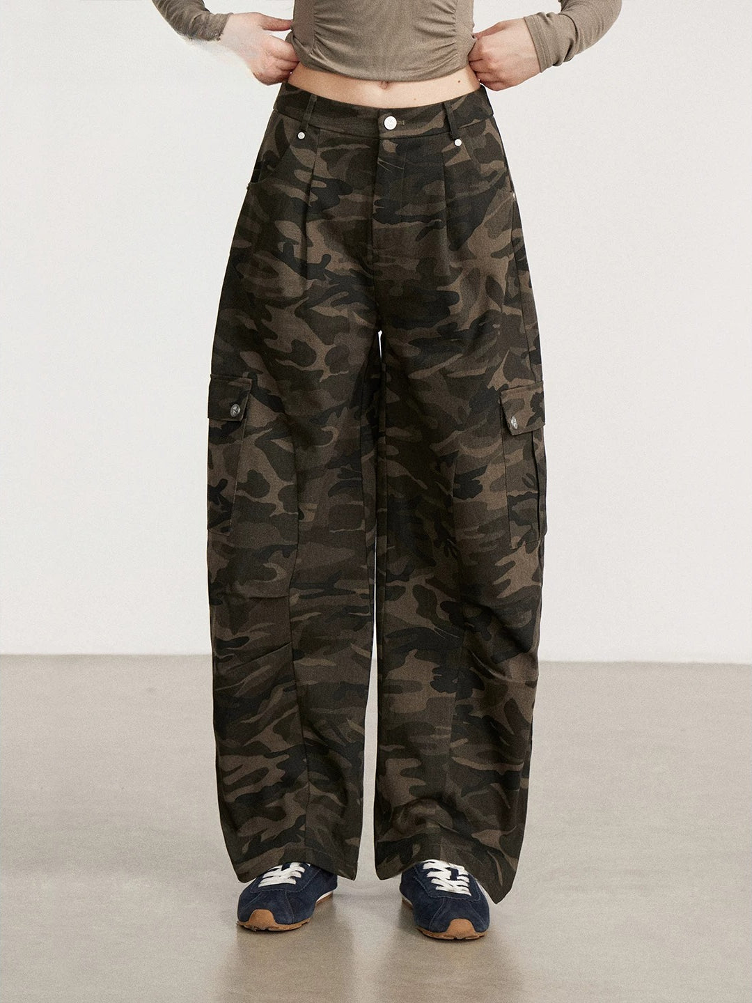 Camouflage Wide Leg Pants