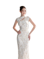 Stretch Velvet Jacquard Qipao