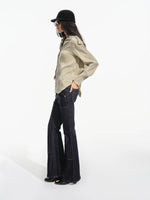Raw Denim Flare Jeans