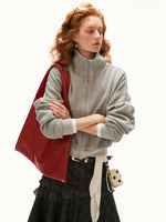Structured Zip Knit Cropped Jacket