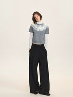 Detachable Overlay Wide Leg Pants