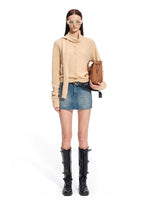 "Rose Series" Alpaca Wool & Scarf Collar Knit Cardigan