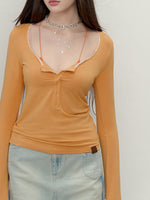 Button Lightweight Long Sleeve UV Protection T-shirt