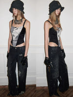 Satin Knit Corset Cami Top