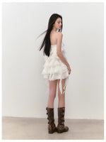 Ribbon-Strap Cake Top & Skirt Set