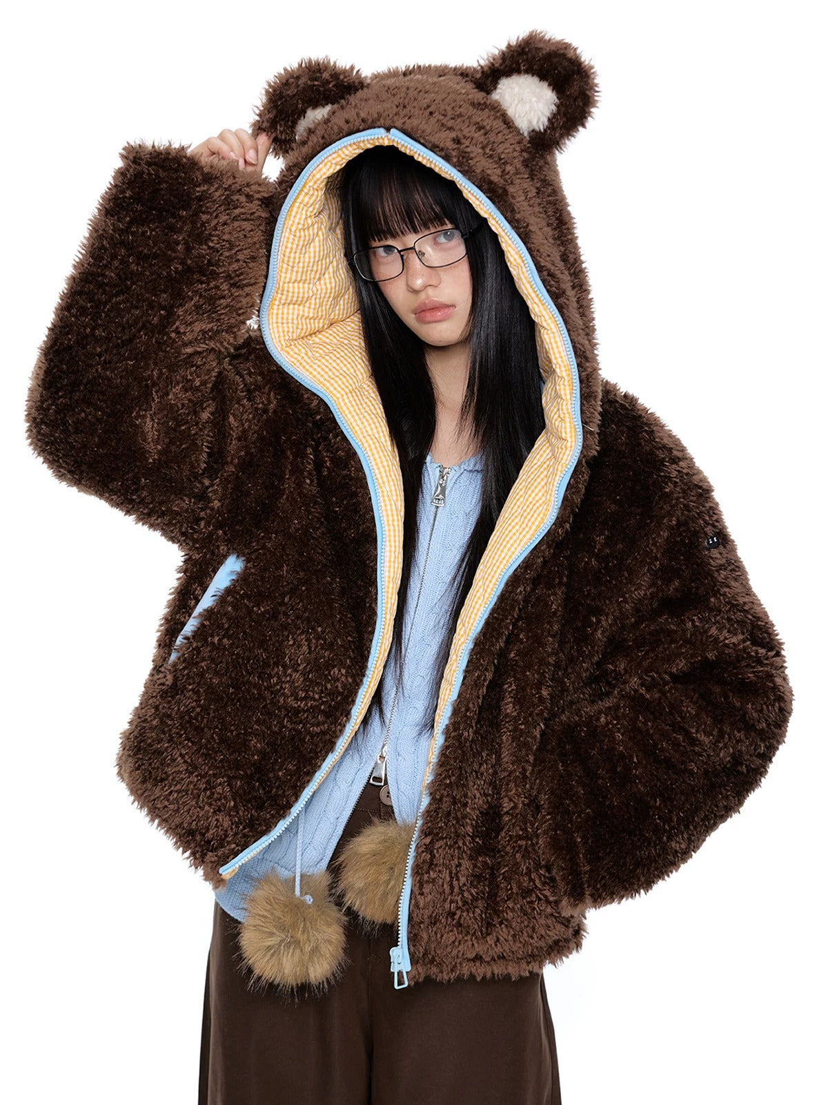 Detachable Hood Sherpa Padded Coat