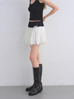 Lace Patchwork Mini Skirt