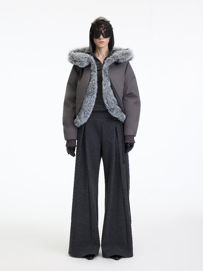 Lyocell Stretch Flared Pants