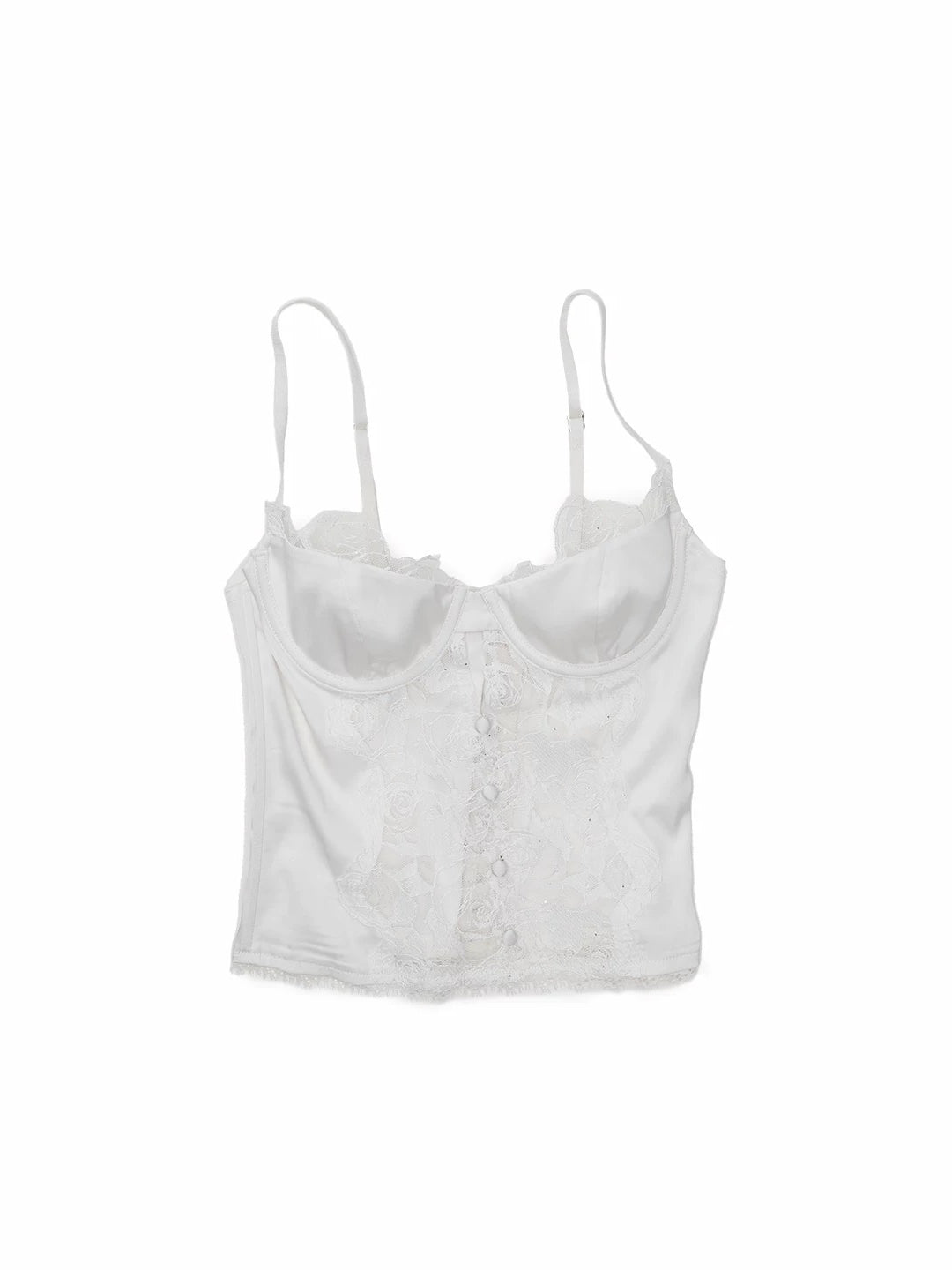 Lace Satin Corset Cami