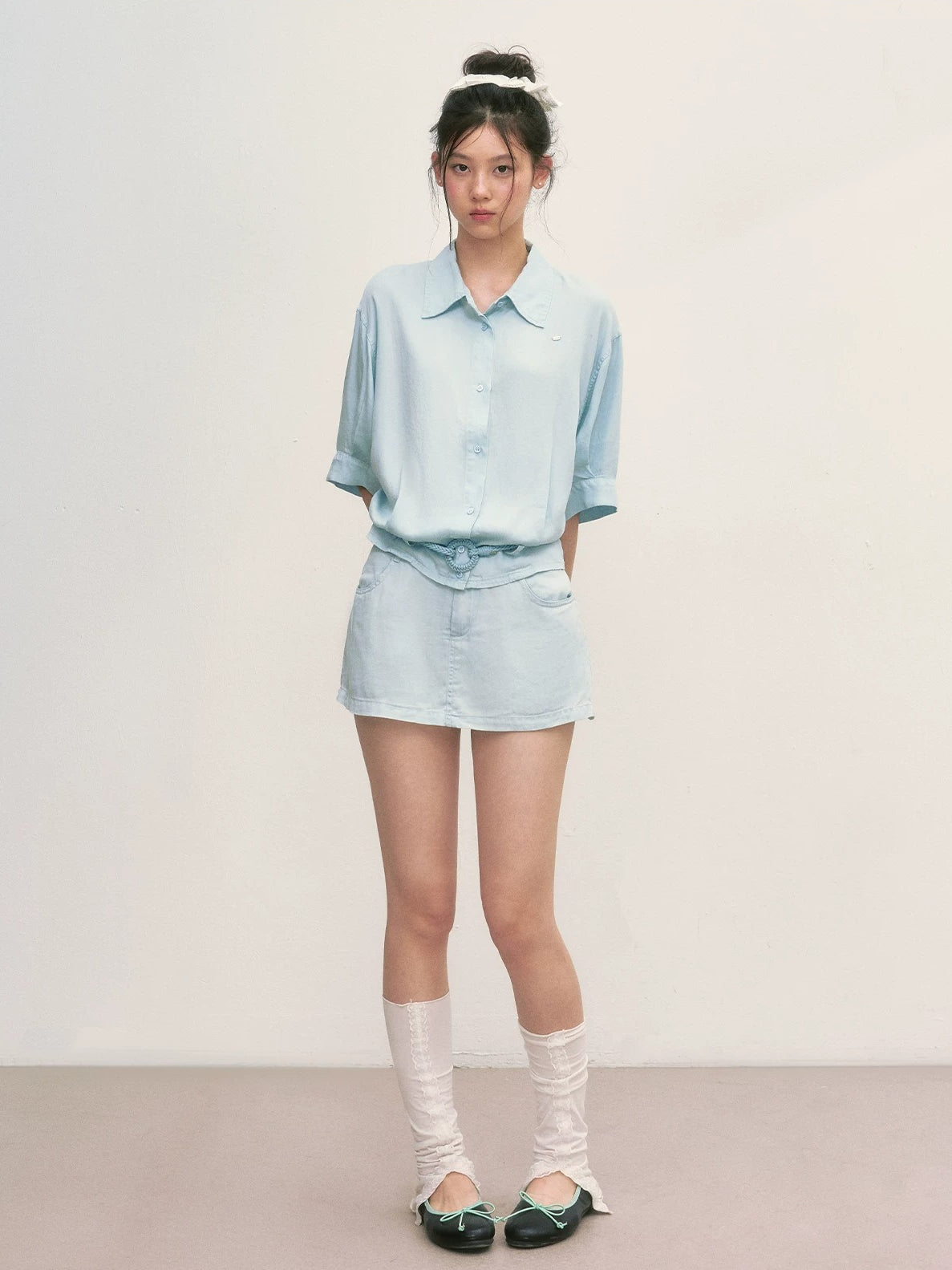 Light Blue A-Line Skirt