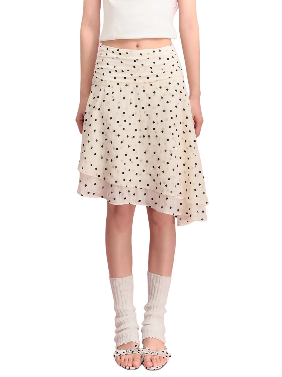Polka Dot Midi Skirt