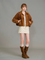 Suede Button Jacket