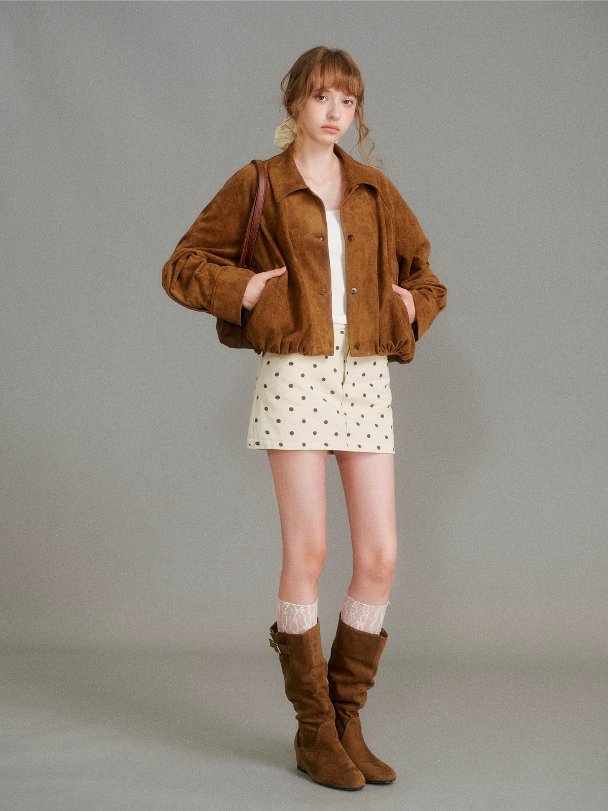 Suede Button Jacket