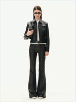 Coated Medici Waxed Flare Pants