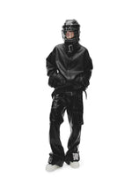 Punk Stand Collar Leather Jacket