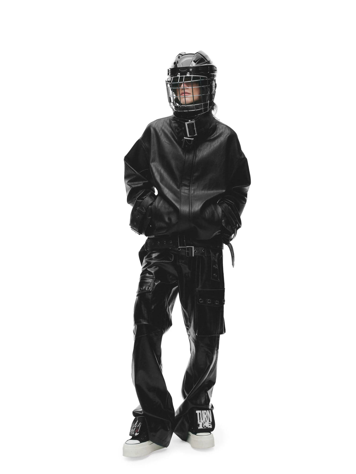 Punk Stand Collar Leather Jacket