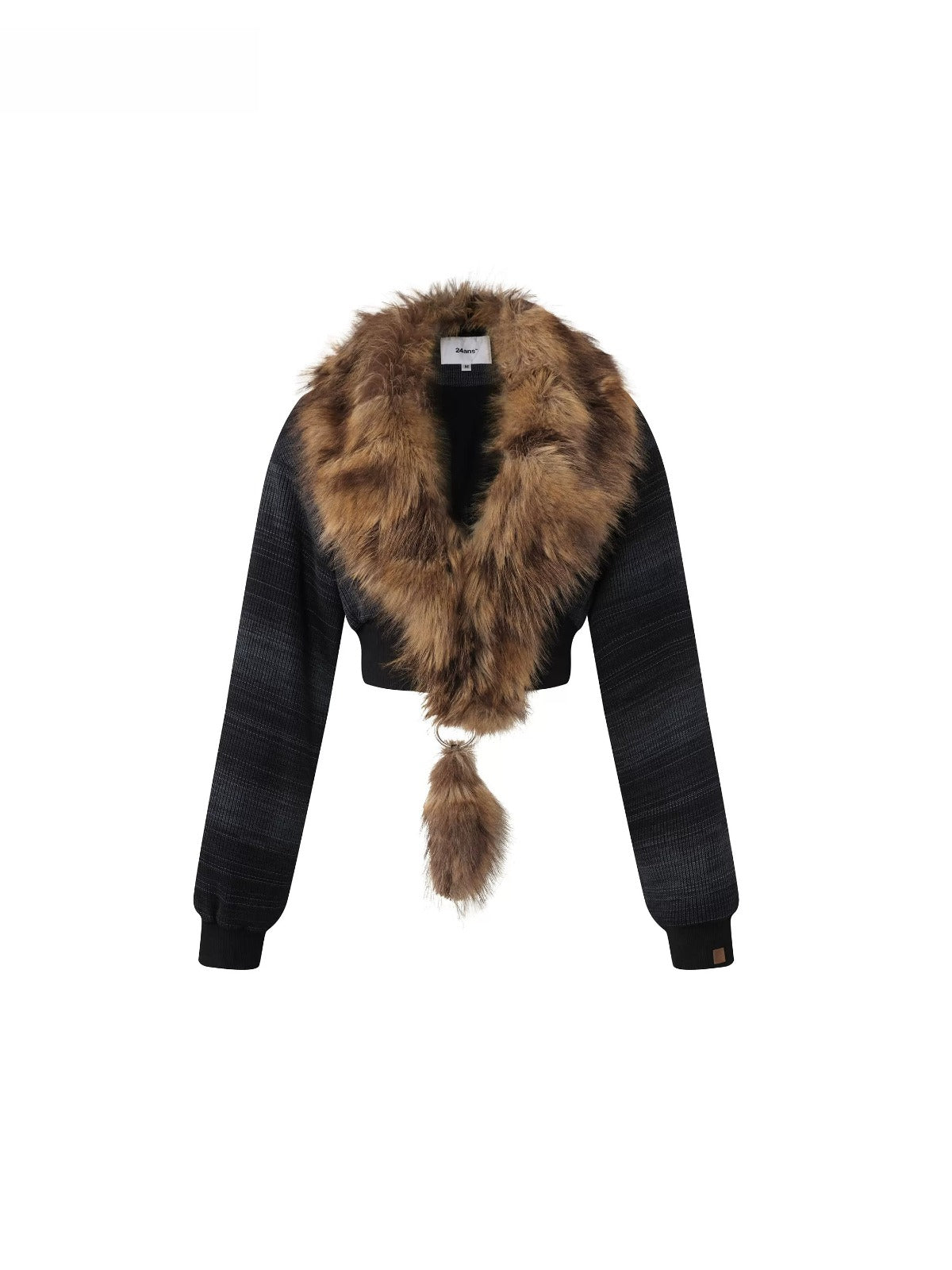 Patchwork Ring Trim Knit Jacket