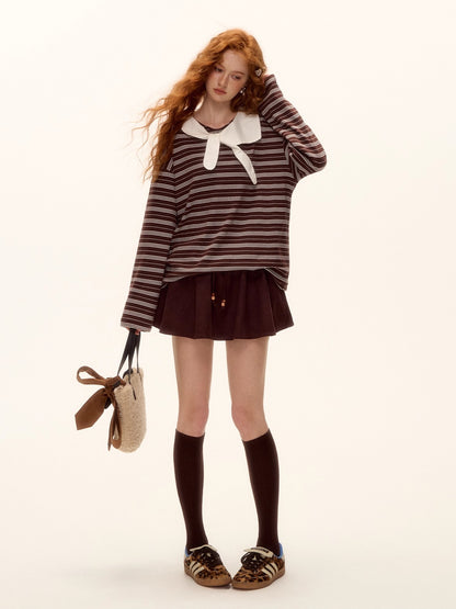 Suede Beaded Mini Skirt