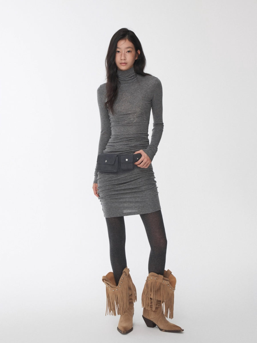 Crystal-Embellished Turtleneck