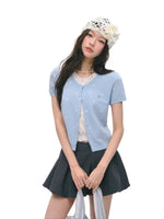 Polka Dot Layered Knit Tee