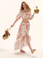 Watercolor Fruit Puff Sleeve Set