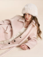 Pink Wool Blend Coat